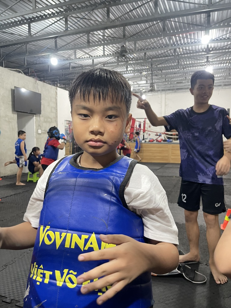 Minh Tiến tập boxing